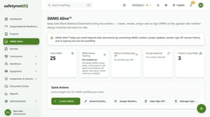 SafetyNettIQ workflow connecting an identified gap with an owner, action and verification step.